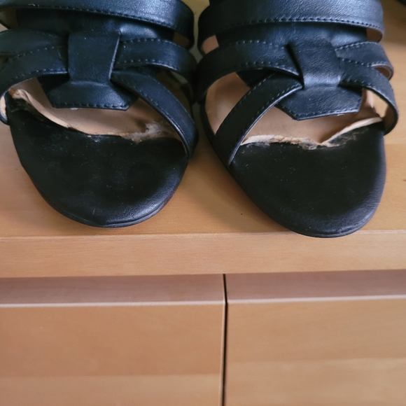 Nine West Leather Wedge Sandals - Picture 6 of 6